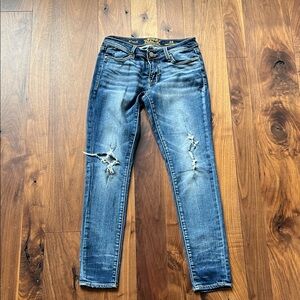 Buckle Women's Distressed Skinny Jeans - Blue